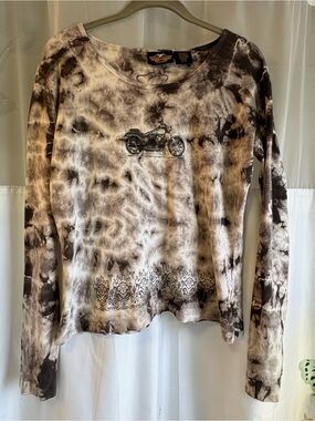 🔥🔥🔥Harley Davidson Vintage 100 Anniversary Shirt Embellished with Rhinestones